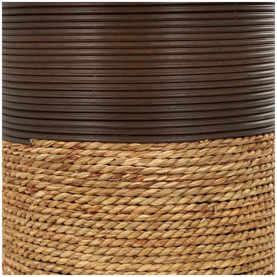 32" Dark Brown Seagrass Handmade Vase